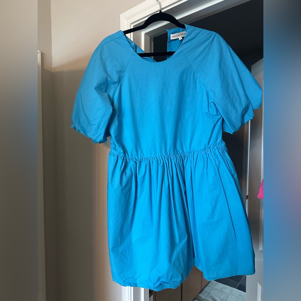 English Factory Vibrant Blue Casual Dress